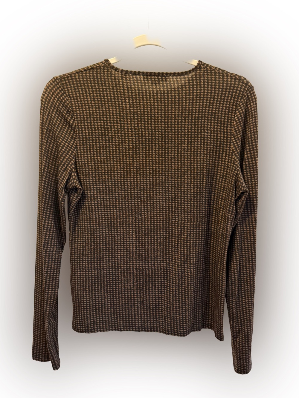 Vince Brushed Check Crew Tee, Size M - Picture 9 of 11